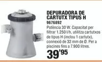 Oferta de Depuradora De Cartux Tipus H por 39,95€ en Optimus