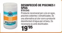 Oferta de Desinfeccio De Piscines I Spas por 19,95€ en Optimus