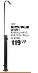 Oferta de Gre - Dutxa Solar por 119€ en Optimus