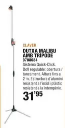 Oferta de Sistema - Dutxa Malibu Amb Tripode por 31,95€ en Optimus