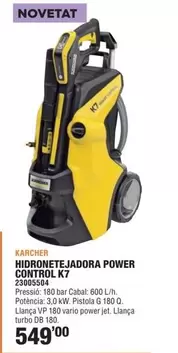 Oferta de Kärcher - Hidrolentejadora Power Control K7 por 549€ en Optimus