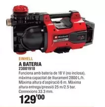 Oferta de Einhell - A Bateria  por 129€ en Optimus