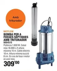 Oferta de Acer - Bomba Per A Fossesseptiques Amb Triturador por 309€ en Optimus