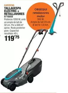 Oferta de Gardena - Tallagespa Electric + Retallavores por 119,75€ en Optimus