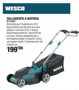 Oferta de Wesco -  Tallagespa A Bateria por 199€ en Optimus