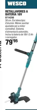 Oferta de Wesco - Retalladoras A Bateria 18v por 79,95€ en Optimus