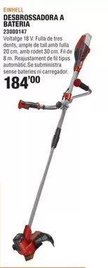 Oferta de Einhell - Desbrossadora A Bateria por 184€ en Optimus