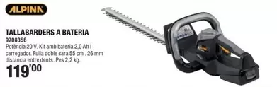 Oferta de Alpina - Tallabarders A Batteria por 119€ en Optimus