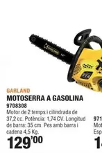 Oferta de Garland - Motosierra A Gasolina por 129€ en Optimus