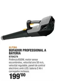 Oferta de Alpina - Bufador Professional A Bateria por 199€ en Optimus