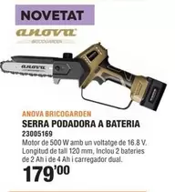 Oferta de Anova Bricogarden SERA PODASORA A BAteria 23005169 por 179€ en Optimus