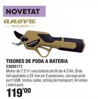 Oferta de Port - Tisores De Poda A Bateria por 119€ en Optimus