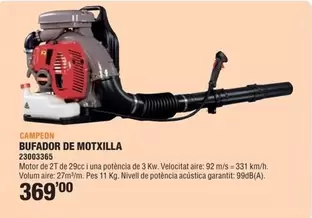 Oferta de Aire - Bufador De Motxilla por 369€ en Optimus