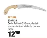 Oferta de Altuna - Corb. Fulla De 330 Mm, Dentat Japonés I Mànec De Fusta. Inclou Funda por 12,95€ en Optimus
