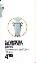 Oferta de Pluviómetre Transparent por 4,95€ en Optimus