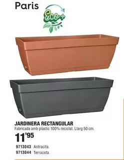 Oferta de Antracita - Jardinera Rectangular por 11,95€ en Optimus