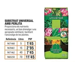 Oferta de Universal - Substrat  Amb Perlita por 1,45€ en Optimus