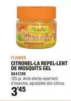 Oferta de Flower - Citronel-la Repel-lent De Mosquits Gel por 3,45€ en Optimus