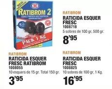 Oferta de Raticida Esquer Fresc Ratibrom por 3,95€ en Optimus