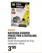 Oferta de Massó - Raticida Esquer Fresc Per A Ratolins por 3,95€ en Optimus