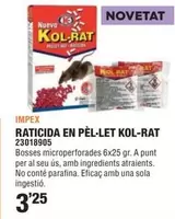 Oferta de Kol-Rat - Raticida En Pel-Let por 3,25€ en Optimus