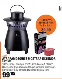 Oferta de Jata - Atrapamosquits Mostrap Ext por 99,95€ en Optimus