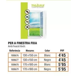 Oferta de Natuur - Per A Finestra Fixa por 4,45€ en Optimus