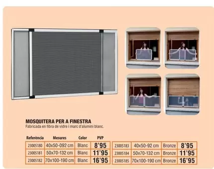Oferta de Mosquitera Per A Finestra por 8,95€ en Optimus