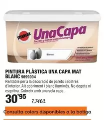 Oferta de Titanlux - Pintura Plástica Una Capa Mat Blanc por 30,95€ en Optimus