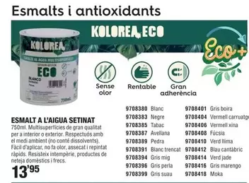 Oferta de Blanco - Esmalts A L'aigua Setinat por 13,95€ en Optimus