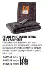 Oferta de Feltre Protector Terra 180 Gr/M² Gris por 9,95€ en Optimus