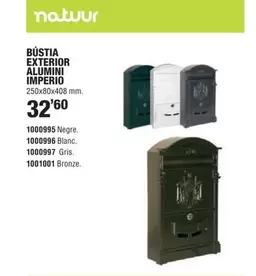 Oferta de Natuur - Bústia Exterior Alumini Imperio por 32,6€ en Optimus