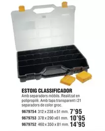 Oferta de Estoig Classificador por 14,95€ en Optimus