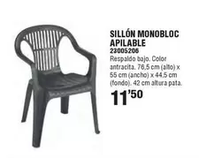 Oferta de Sillón Monobloc Apilable por 11,5€ en Cifec