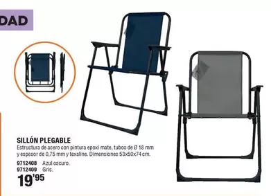 Oferta de Sillon Plegable por 19,95€ en Cifec