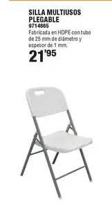 Oferta de Silla Multiusos Plegable por 21,95€ en Cifec