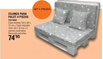Oferta de Cojines Para Palet 4 Piezas por 74,95€ en Cifec