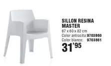 Oferta de Sillon Resina Master por 31,95€ en Cifec