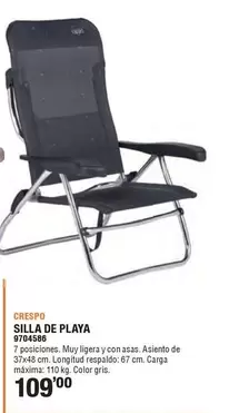 Oferta de Silla De Playa por 109€ en Cifec