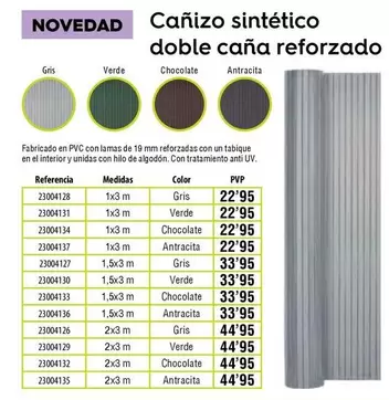 Oferta de Canizo Sintético Doble Caña Reforzado por 22,95€ en Cifec