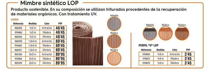 Oferta de Mimbre Sintético Lop por 3,45€ en Cifec