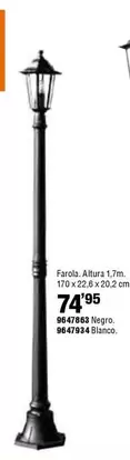 Oferta de Farola/ Altura 1,7M por 74,95€ en Cifec
