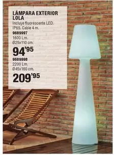 Oferta de Lampara Exterior Lola por 94,95€ en Cifec