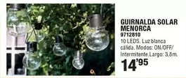 Oferta de Guirnalda Solar Menorca por 14,95€ en Cifec