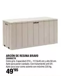 Oferta de Arcón De Resina Bravo por 49,95€ en Cifec