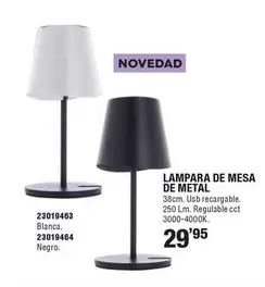 Oferta de Lampara De Mesa De Metal por 29,95€ en Cifec