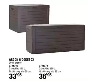 Oferta de Arcón Woodebox por 33,95€ en Cifec