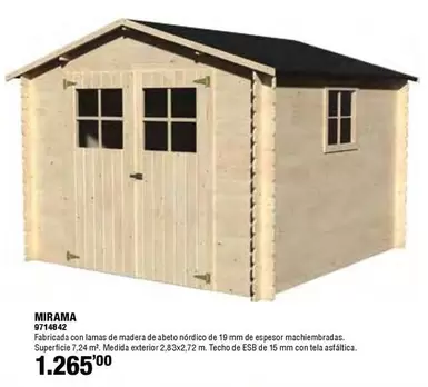 Oferta de Mirama Casetas Madera De Jardín por 1265€ en Cifec
