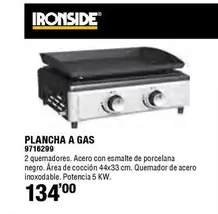Oferta de Ironside - Plancha A Gas por 134€ en Cifec
