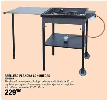 Oferta de Paellero Plancha Con Ruedas por 229€ en Cifec